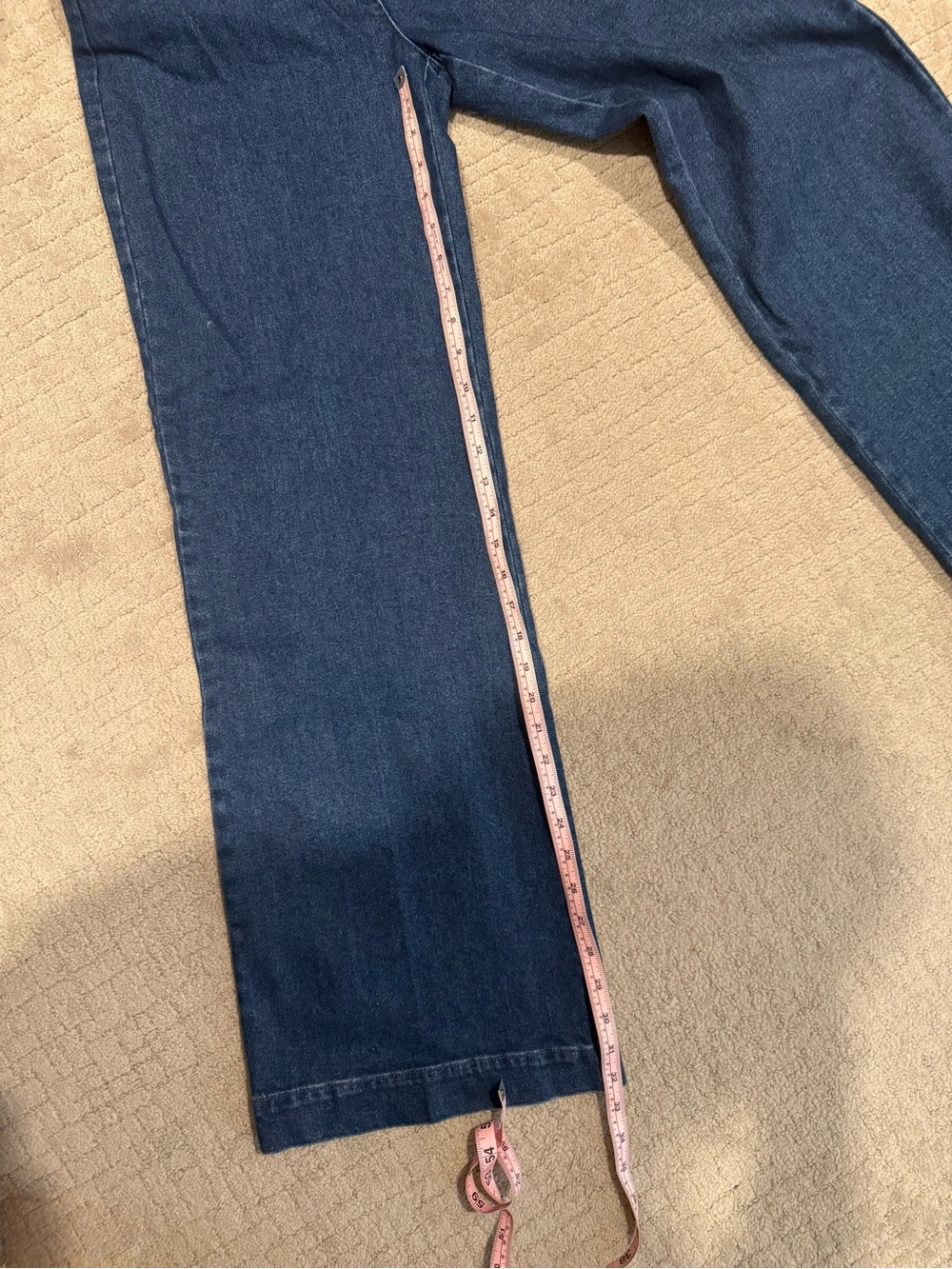 NWT Sezane Matheo Trousers Wide Leg Dark Blue Denim Pants 38 - Picture 6 of 7